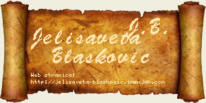 Jelisaveta Blašković vizit kartica